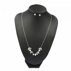 Stainless steel jewelry set Necklace and earrings