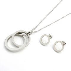 Stainless steel jewelry set  Necklace and earrings