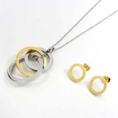 Stainless steel jewelry set  Necklace and earrings
