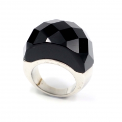 European and American  popular stainless steel semi-precious stone ring