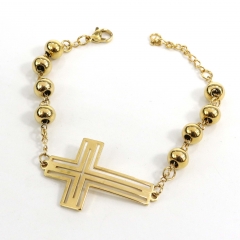 8MM Bead Stainless Steel Religious Bracelet