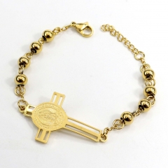 6MM beads stainless steel religious bracelet