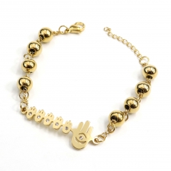 8MM beads stainless steel bracelet