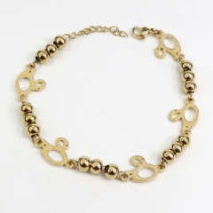 6MM beads stainless steel swan bracelet