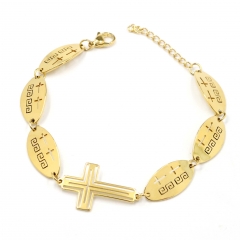 Stainless steel cross bracelet