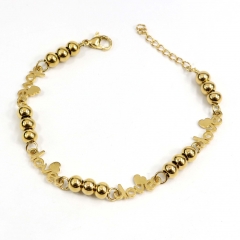 6MM beads stainless steel love bracelet