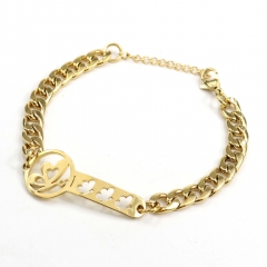 Women's stainless steel chain bracelet