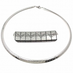 6 mm stainless steel Omega collar necklace wholesale