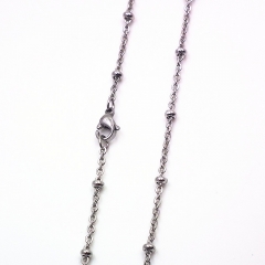 Stainless steel jewelry necklace Bead chain wholesale