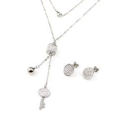 Stainless steel jewelry set Necklace and earrings wholesale