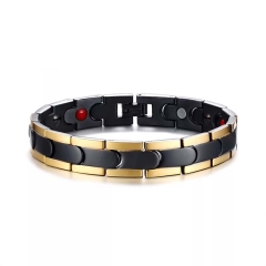 Men's Stainless Steel Four-in-One Magnetic Magnet Health Bracelet
