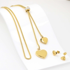Stainless steel jewelry set, necklace and earrings wholesale