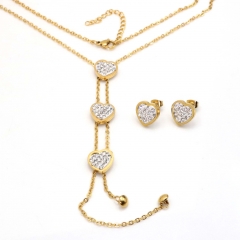 Stainless steel jewelry set Necklace and earrings Wholesale