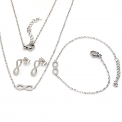 Stainless steel jewelry set Necklace and earrings and bracelet Wholesale