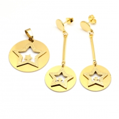 Stainless steel jewelry set Pendant and earrings Wholesale