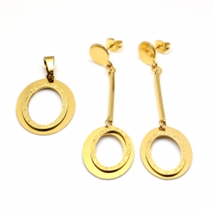 Stainless steel jewelry set Pendant and earrings Wholesale