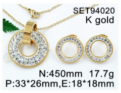 Stainless steel jewelry set necklace and earrings Wholesale