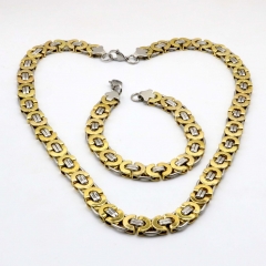 Stainless steel jewelry set, Necklace and bracelet wholesale