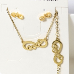 Stainless steel jewelry Earrings necklaces Bracelet set Wholesale
