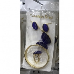 Stainless steel jewelry Earrings Bracelet necklaces  set Wholesale