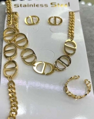 Stainless steel jewelry Necklace Bracelet Ring Earrings Wholesale
