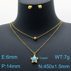 Stainless steel +copper jewelry Necklace  Earrings Wholesale