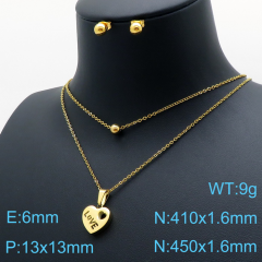 Stainless steel +copper jewelry Necklace  Earrings Wholesale
