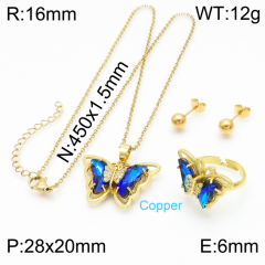 Stainless steel jewelry Necklace Earrings rings set Wholesale