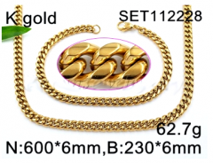 Stainless steel jewelry Necklace Bracelet set Wholesale