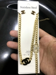 Stainless steel jewelry Necklace Earrings bracelet set Wholesale