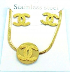 Stainless steel jewelry Necklace earring set Wholesale