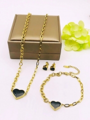 Stainless steel jewelry Necklace Earrings  bracelet set Wholesale