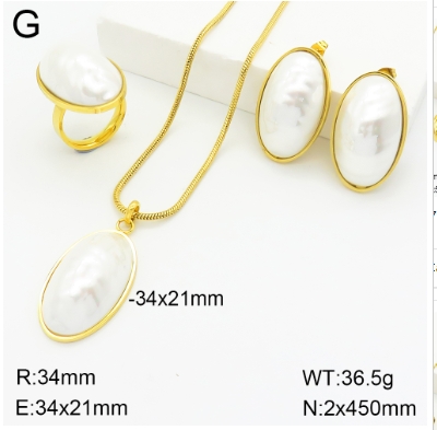 Stainless steel jewelry Necklace Earrings Ring set Wholesale