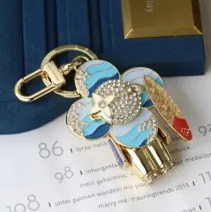 Stainless steel jewelry LV keychain