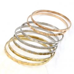 Stainless steel jewelry bangle for women 7PCS set