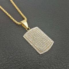 Stainless steel hip hop pendant necklace wholesale