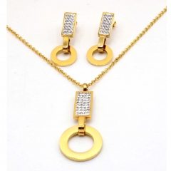 Stainless steel jewelry set, necklace and earrings wholesale