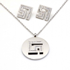 Stainless steel jewelry set, necklace and earrings wholesale