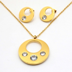 Stainless steel jewelry set, necklace and earrings wholesale