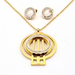 Stainless steel jewelry set, necklace and earrings wholesale