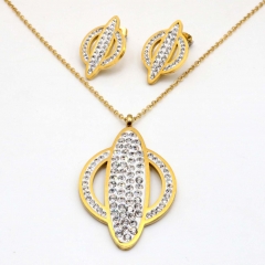 Stainless steel jewelry set, necklace and earrings wholesale