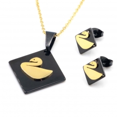 Stainless steel jewelry set, necklace and earrings wholesale