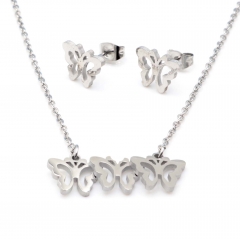 Stainless steel jewelry set, necklace and earrings wholesale