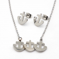 Stainless steel jewelry set, necklace and earrings wholesale