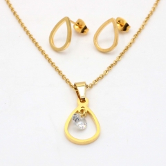 Stainless steel jewelry set, necklace and earrings wholesale