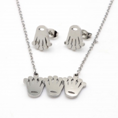 Stainless steel jewelry set, necklace and earrings wholesale