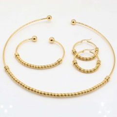 Stainless steel jewelry set, necklace and earrings and bracelet wholesale