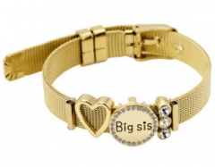 Stainless steel mesh bracelet + Alloy accessories Keeper woman bracelet