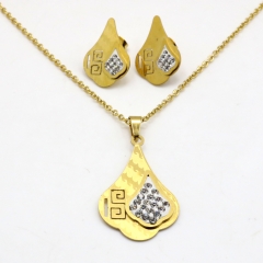 Stainless steel jewelry set necklace and earrings Wholesale