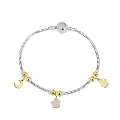 Stainless steel jewelry charms bracelet for women